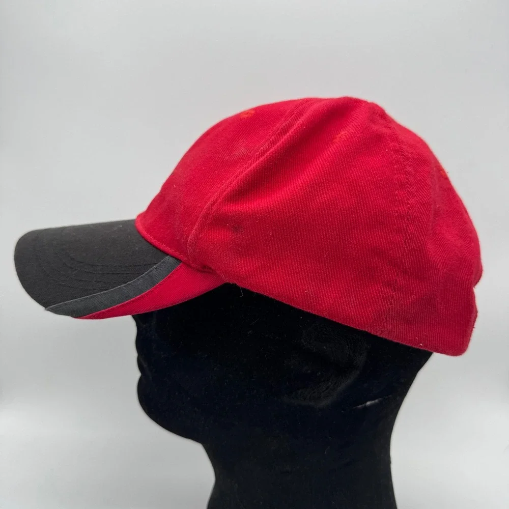 Nike Golf Hat Red Black Swoosh Logo Adjustable Strapback Cotton Baseball Cap